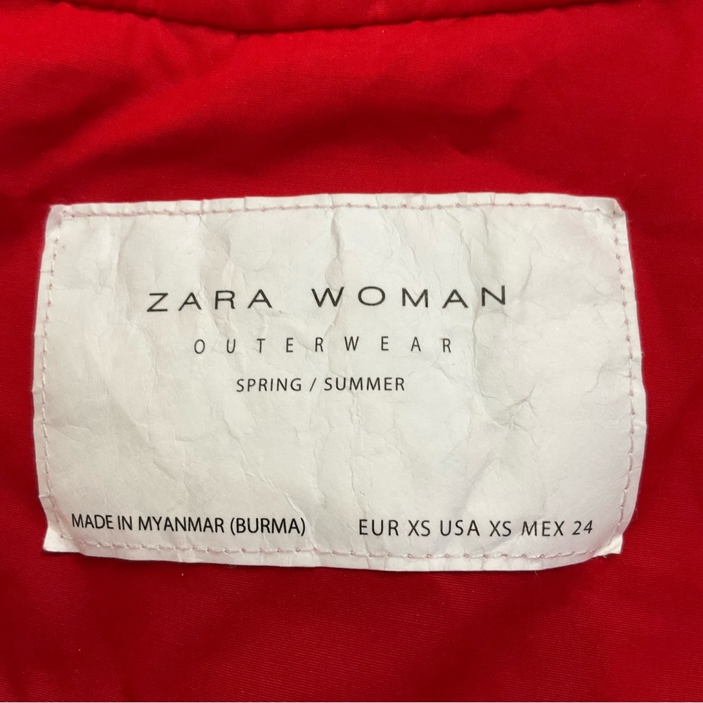 NWT Zara Women’s Red Swing Style Spring Jacket With Removable Hood Size … - Picture 16 of 16